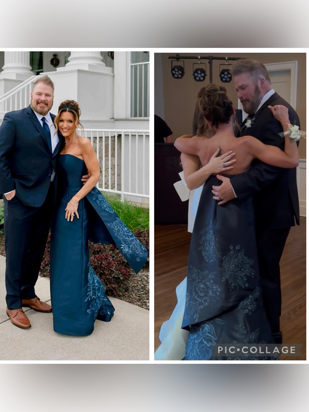 One-of-a-kind HAND PAINTED Amsale Mother of Bride/Groom Dress.